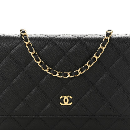 Chanel Caviar Quilted Wallet on Chain WOC Black 9 of 12