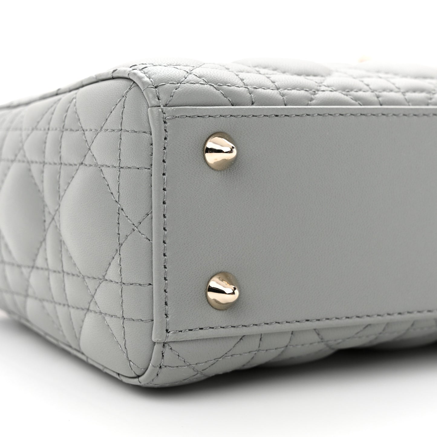 Lambskin Cannage Small My ABCDior Lady Dior Grey