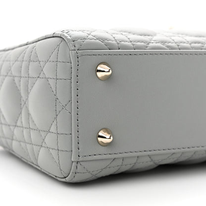 Christian Dior Lambskin Cannage Small My ABCDior Lady Dior Grey 8 of 11