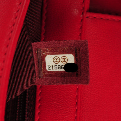 Chanel Iridescent Sheepskin Quilted Small Vintage Mademoiselle Flap Red 8 of 9