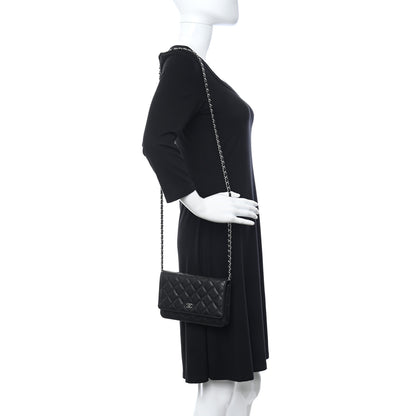 Chanel Caviar Quilted Wallet On Chain WOC Black 2 of 13