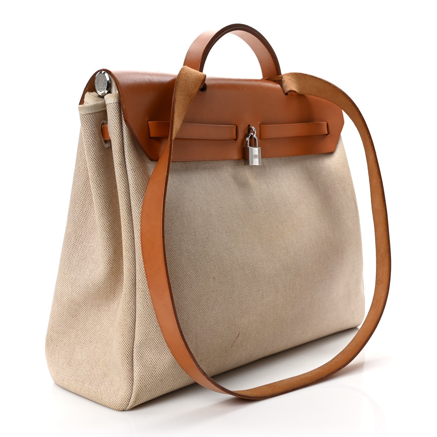 Hermes Toile Vache Calfskin Herbag 39 MM Natural 3 of 11