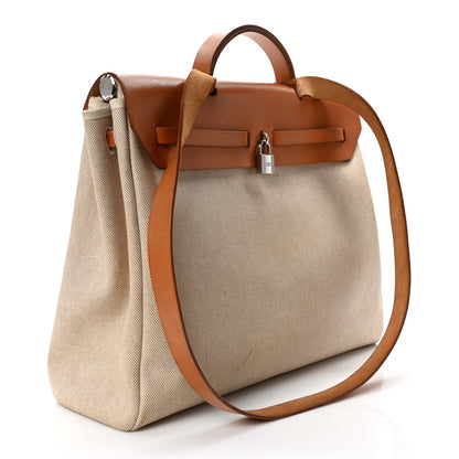 Hermes Toile Vache Calfskin Herbag 39 MM Natural 3 of 11