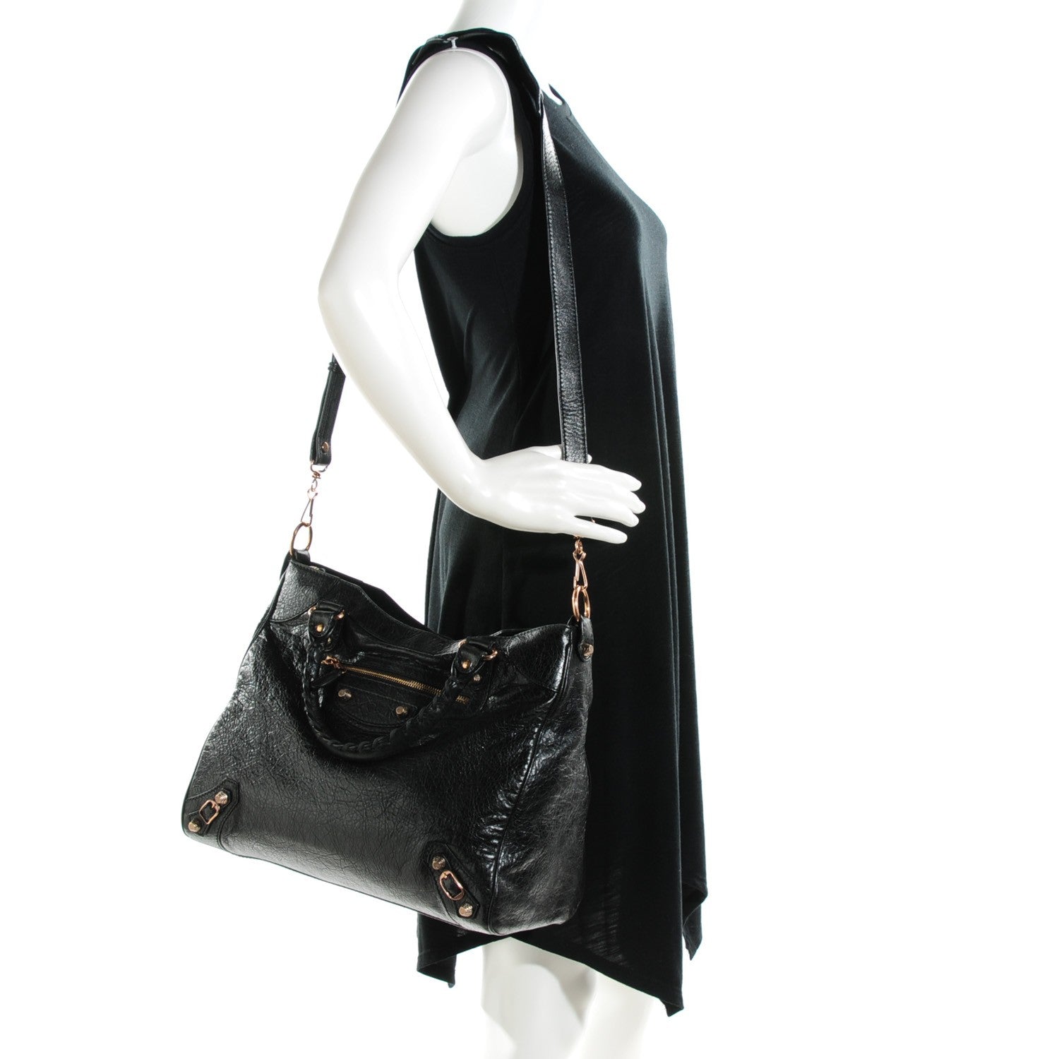 Balenciaga Agneau Giant 12 Rose Gold Hardware Velo Black 2 of 8