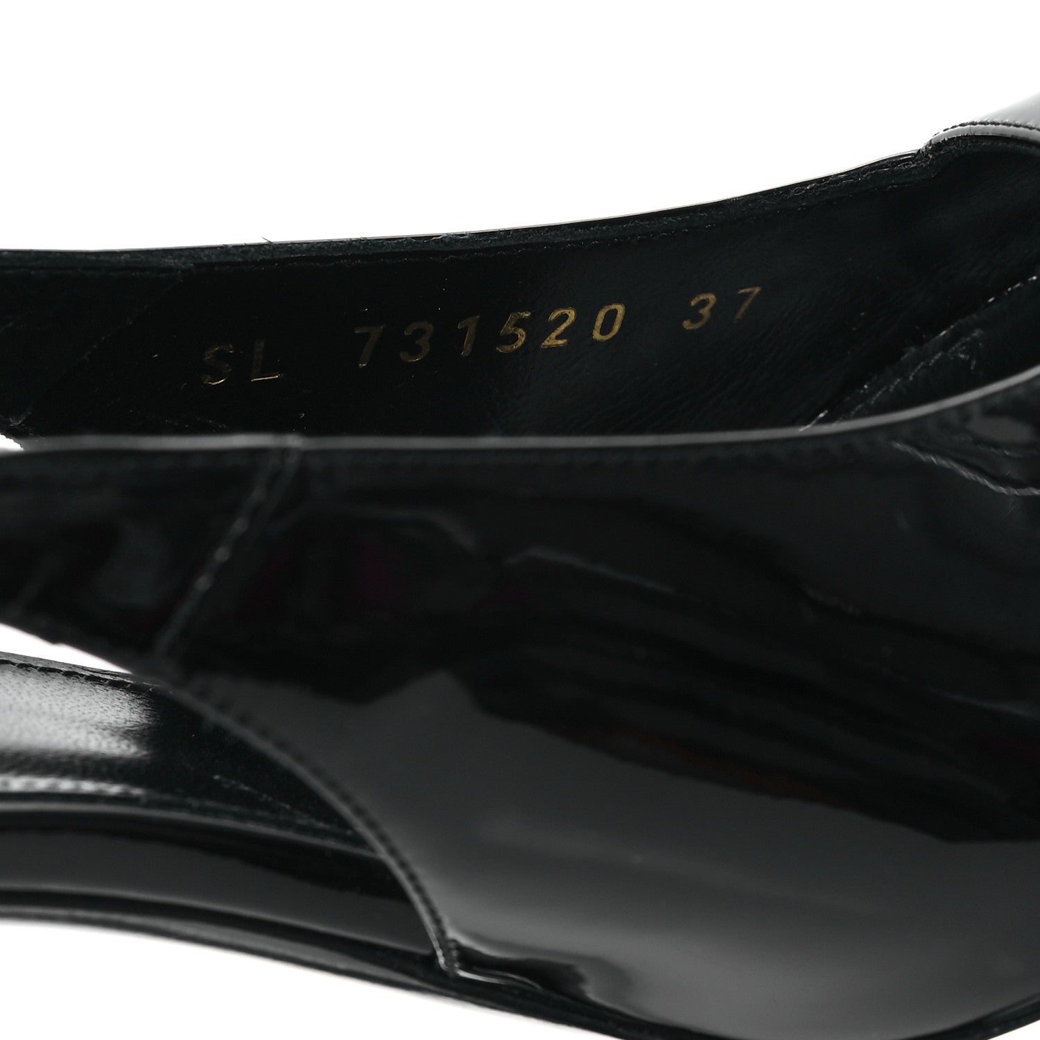 Saint Laurent Vernice Grupy Kiss 105 Slingback Pumps 37 Black 9 of 10