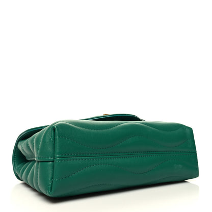Louis Vuitton Calfskin New Wave Chain Bag MM NM Emerald 4 of 12