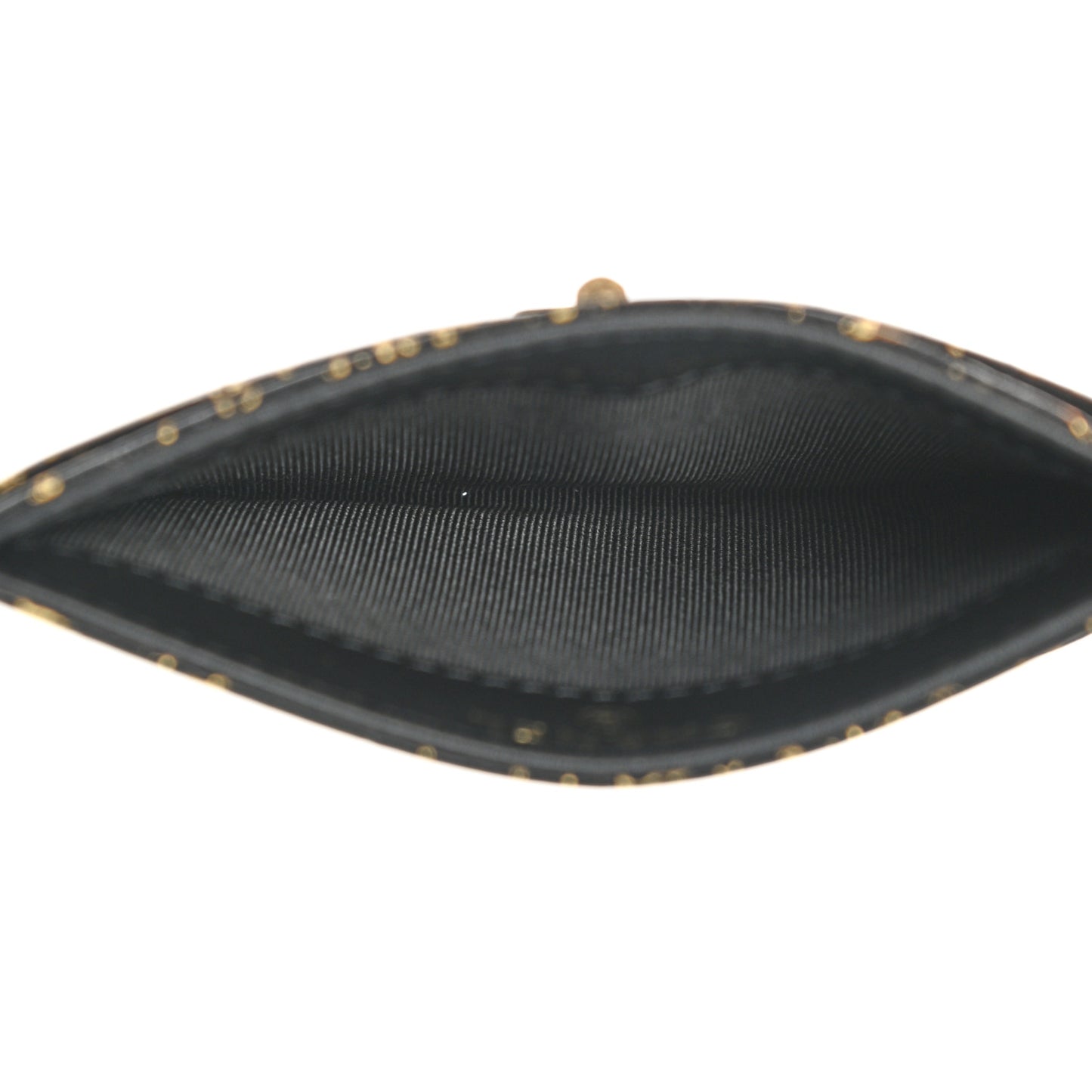 Calfskin Crocodile Embossed Graffiti 2.55 Cocodile Reissue Card Holder Black Gold