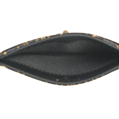 Chanel Calfskin Crocodile Embossed Graffiti 2.55 Cocodile Reissue Card Holder Black Gold 5 of 8