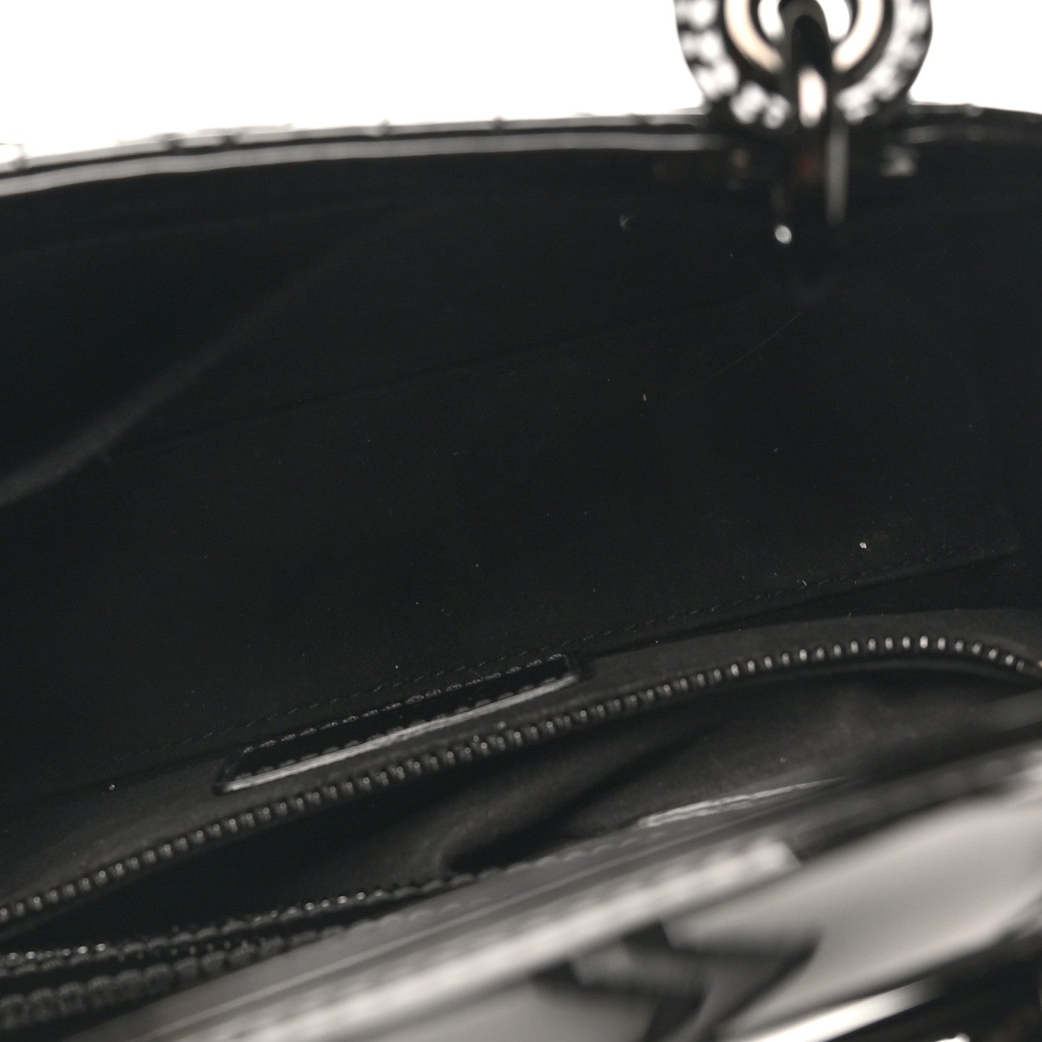 Christian Dior Ultraglossy Patent Cannage Small Lady Dior Black 5 of 10