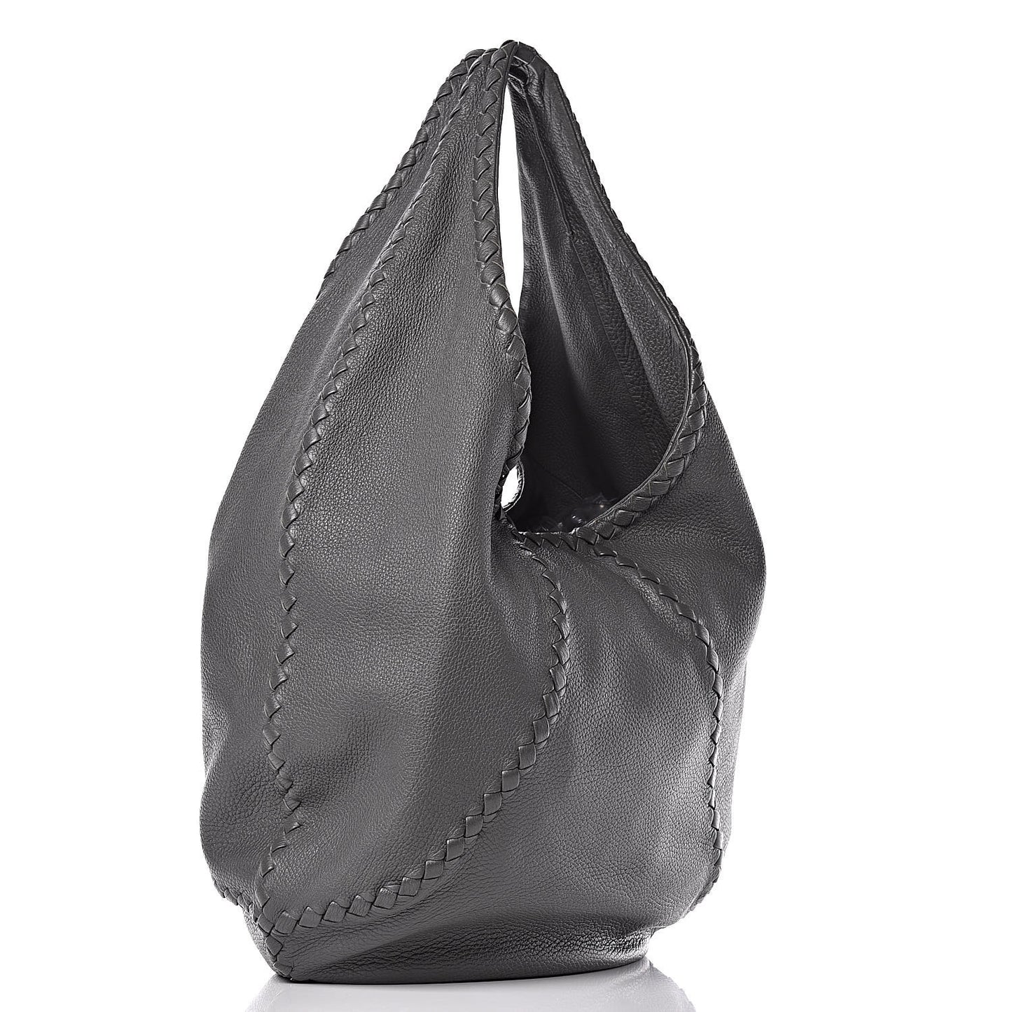 Cervo Deerskin Large Hobo Light Grey