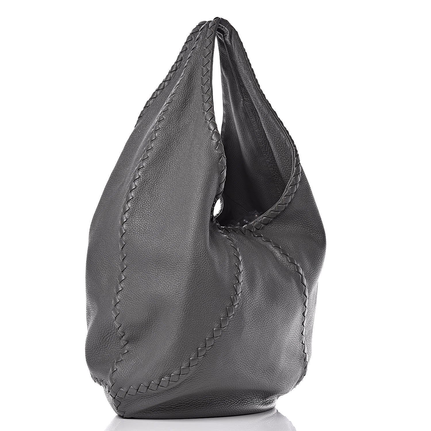 Bottega Veneta Cervo Deerskin Large Hobo Light Grey 3 of 10
