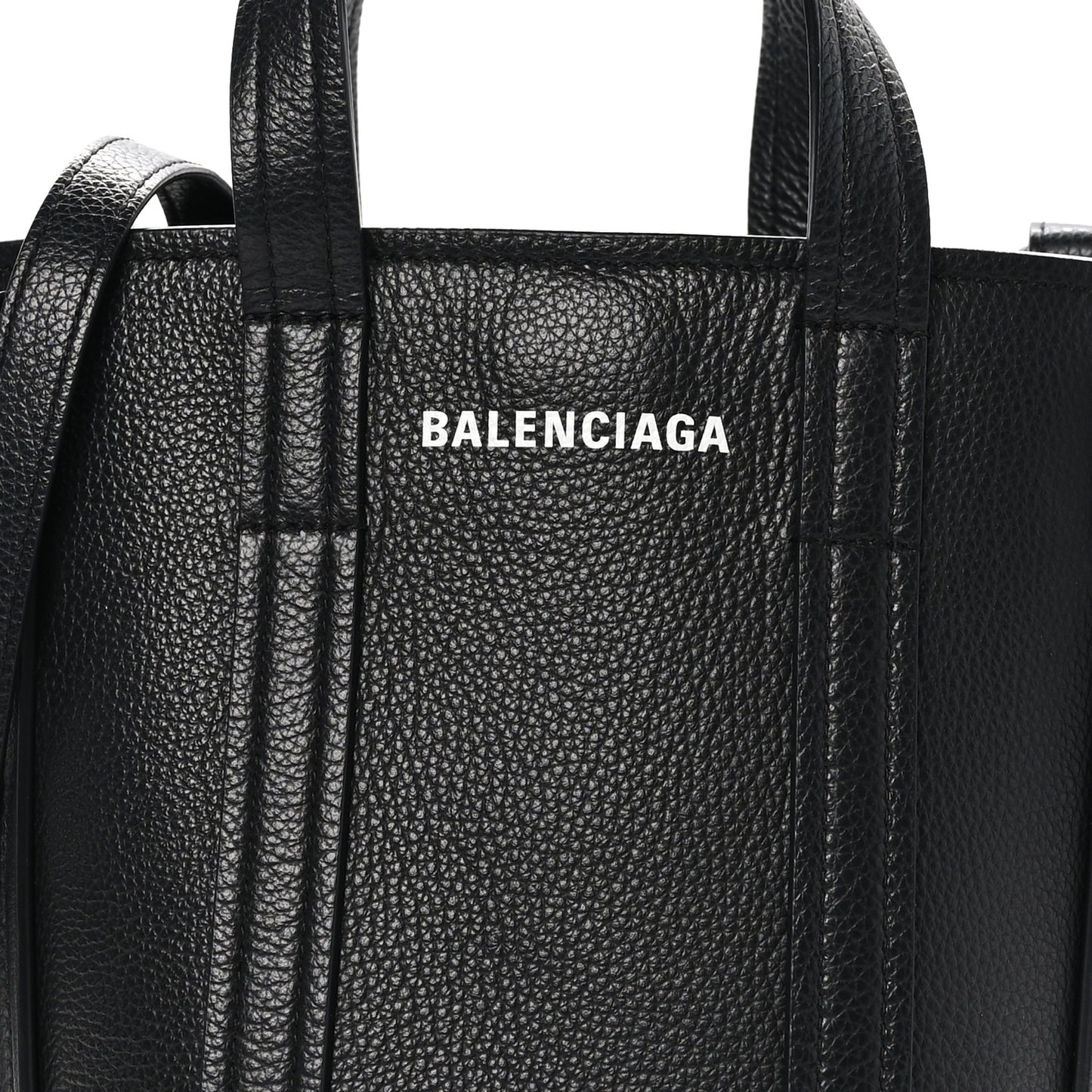 Grained Calfskin XS Everyday North South Shoulder Tote Bag Black