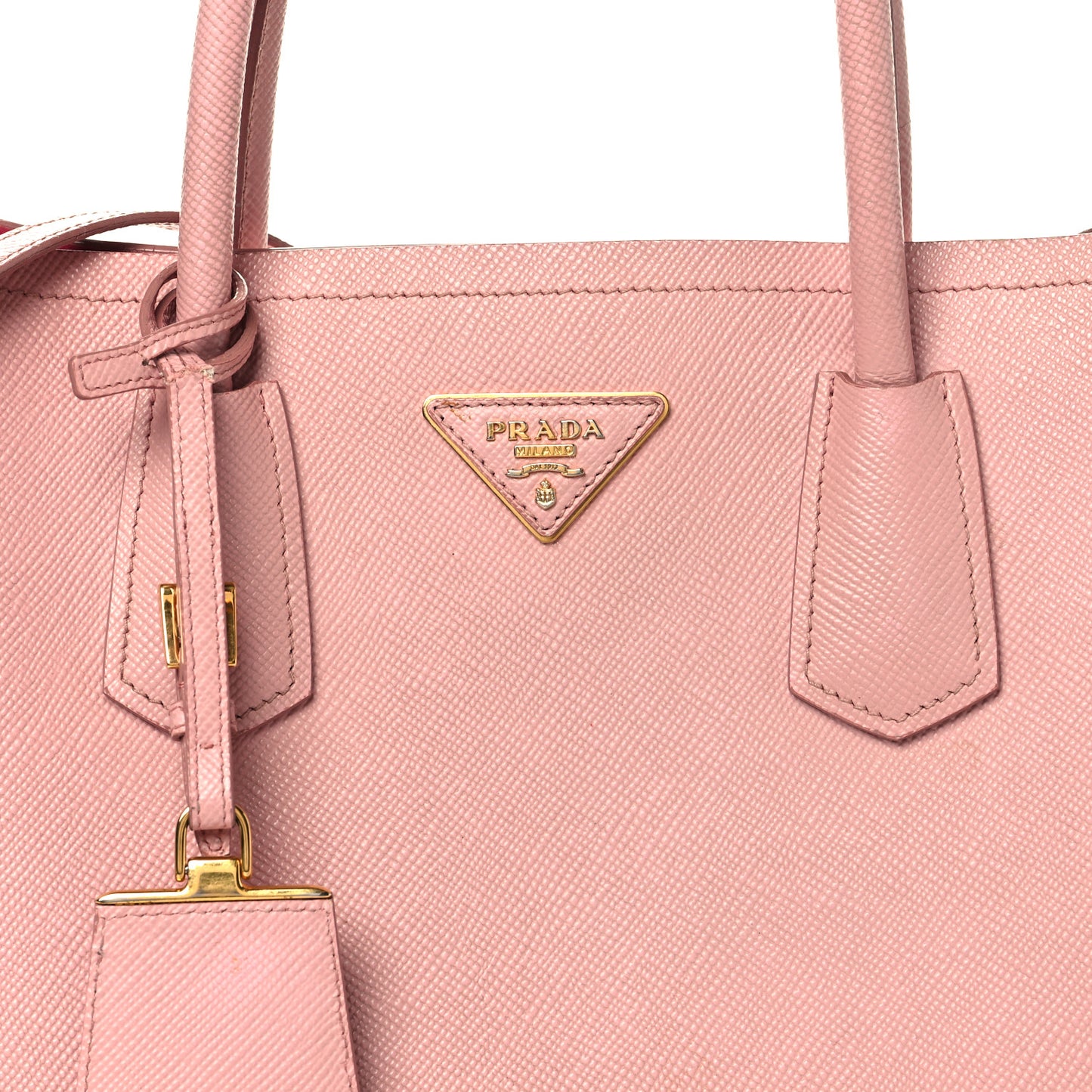 Saffiano Cuir Medium Double Bag Pesco