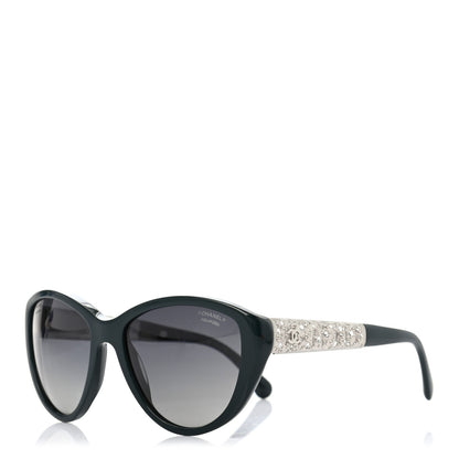 Chanel Crystal Bijoux Polarized Sunglasses 5298-B Black 1 of 7