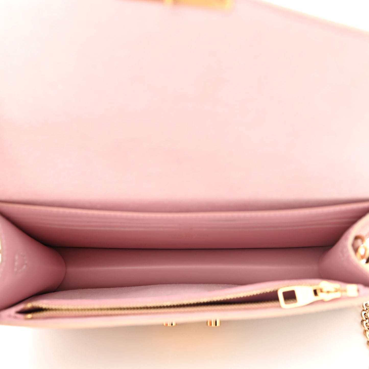 Damier Azur Croisette Chain Wallet Rose Ballerine