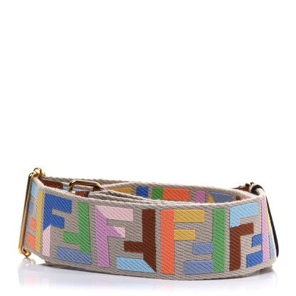 Fendi Canvas Calfskin FF 1974 Adjustable Strap You Multicolor Cuoio 2 of 5