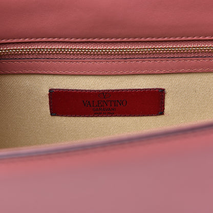 Valentino Garavani Vitello Medium Glam Lock Rockstud Flap Antique Rose 5 of 9