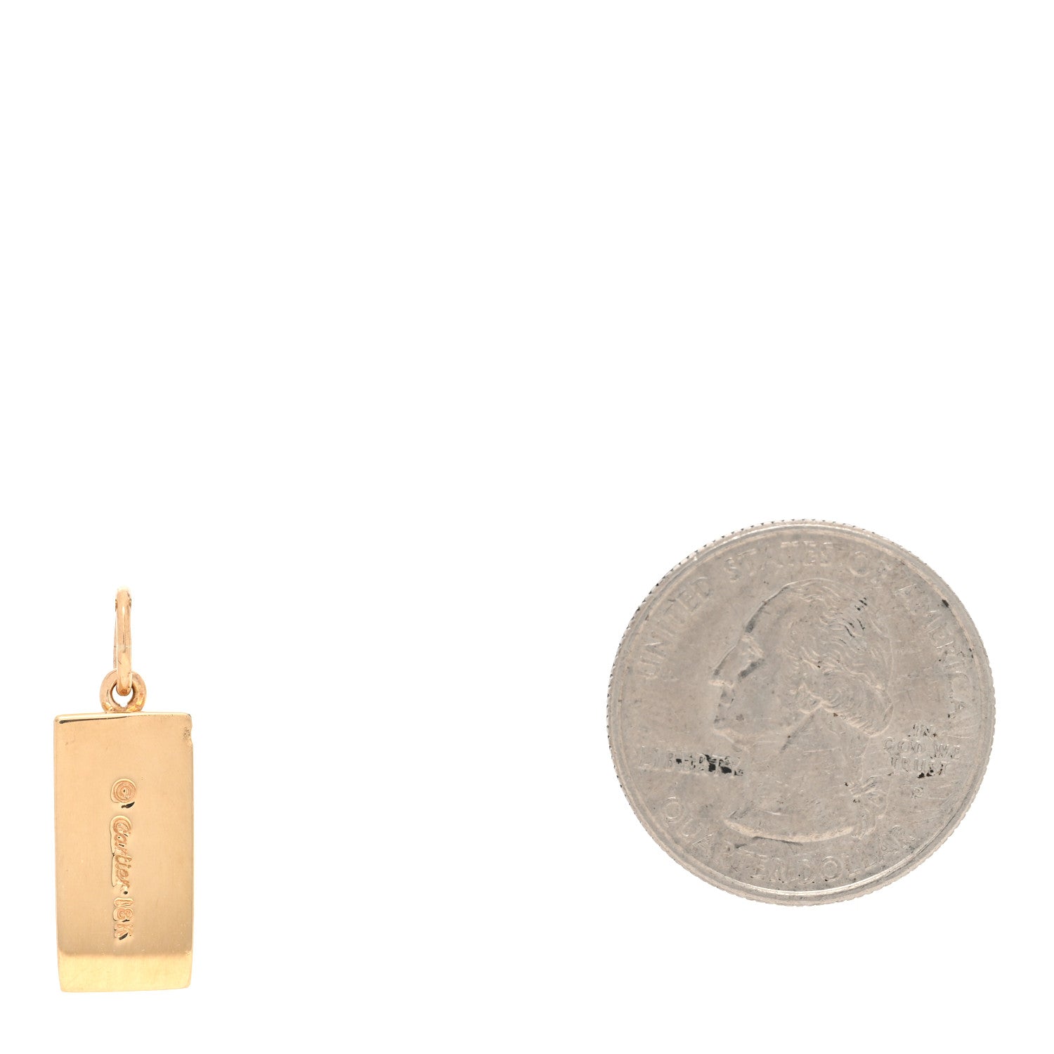 Cartier 18K Yellow Gold Ingot Bar Charm 2 of 4