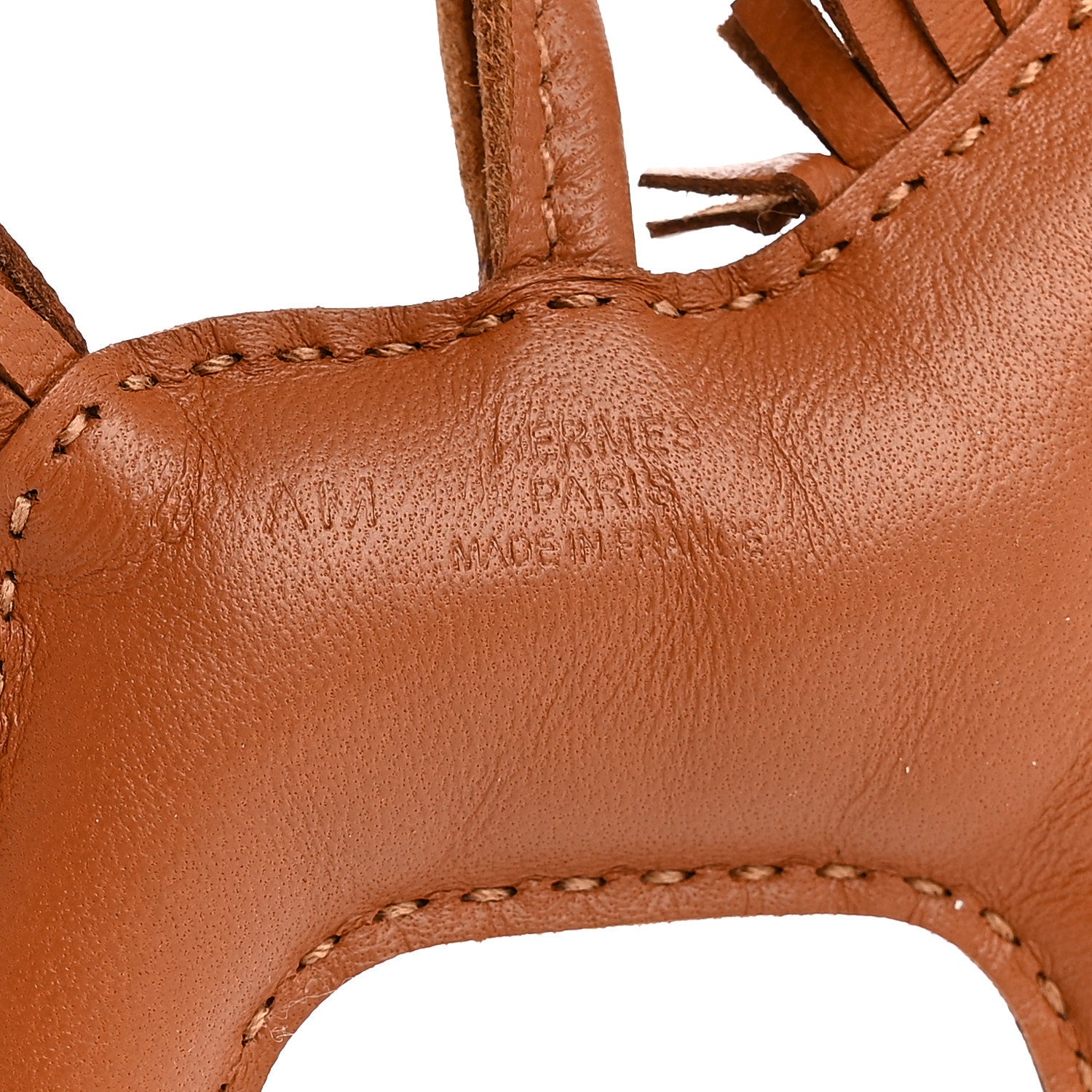 Hermes Milo Lambskin Merinos Wool Grigri Rodeo Robeo Plush Bag Charm PM Gold Terre Celeste Ecru 3 of 4