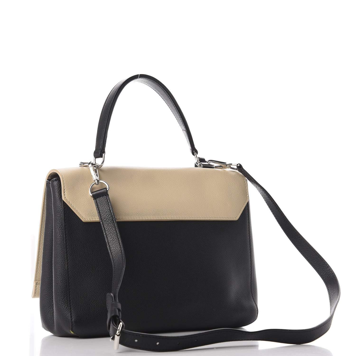 Louis Vuitton Soft Calfskin Lockme II Top Handle Vanille Black 2 of 10