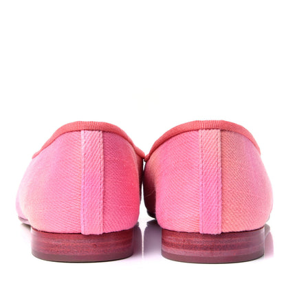 Chanel Denim CC Cap Toe Ballerina Flats 37.5 Pink 7 of 10