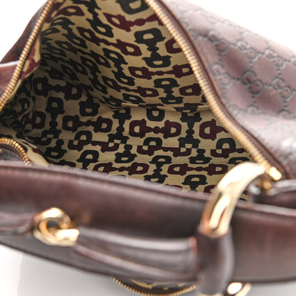 Gucci Guccissima Medium Horsebit Chain Hobo Dark Brown 5 of 12