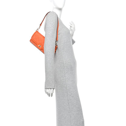 Gucci GG Monogram Textured Dollar Calfskin Small Luce Shoulder Bag Orange 2 of 10