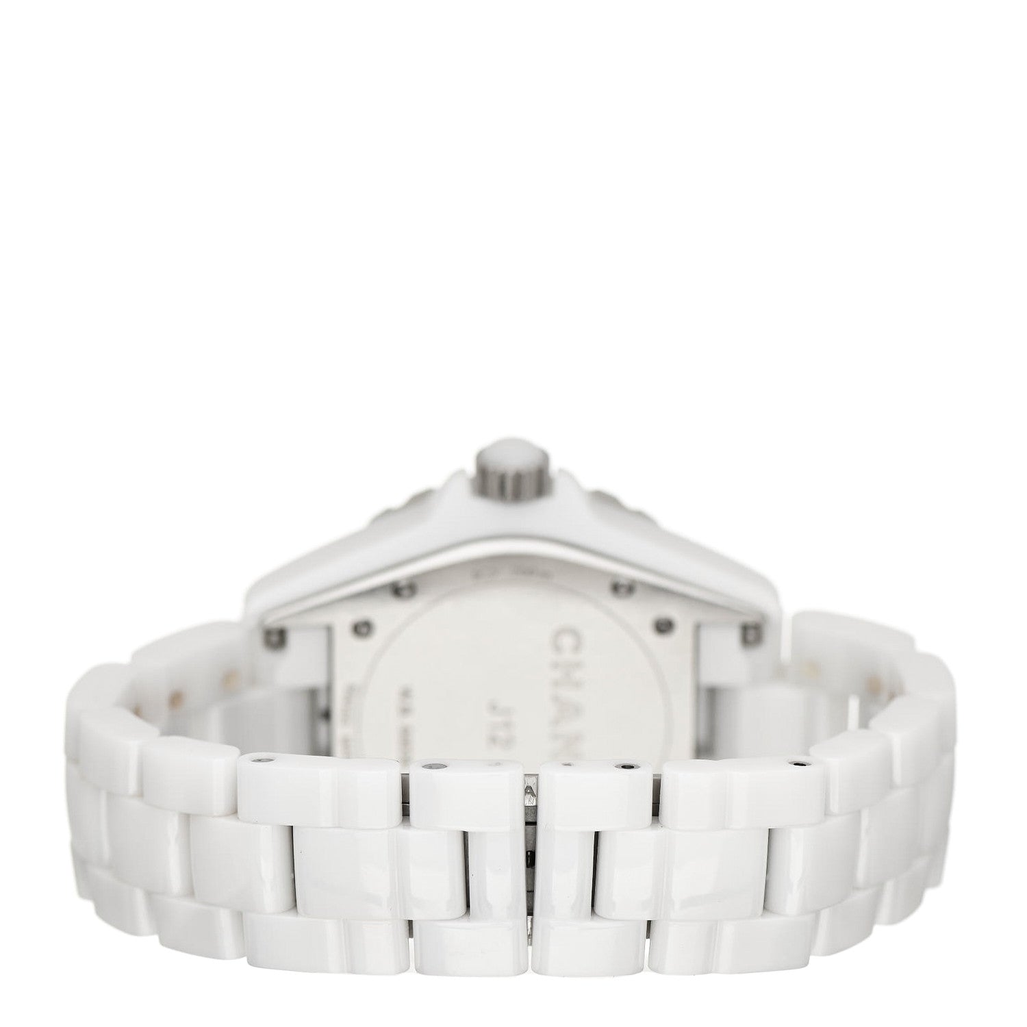 Chanel Stainless Steel Ceramic Diamond 38mm J12 Automatic Watch White 3 of 4