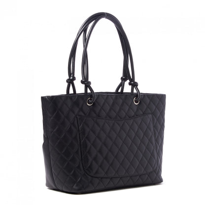 Chanel Calfskin Quilted Large Cambon Tote Black 2 of 8