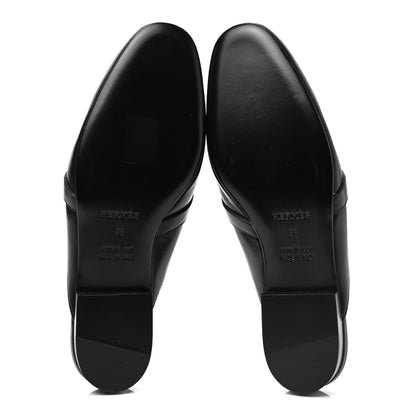 Hermes Goatskin Oz Mules 36 Black 5 of 9