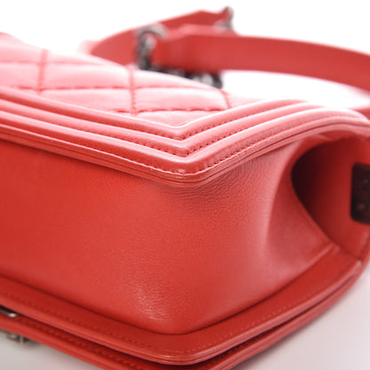 Chanel Calfskin Double Stitch Small Boy Flap Red 9 of 12