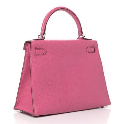 Hermes Chevre De Coromandel Kelly Sellier 28 Fuchsia 2 of 12
