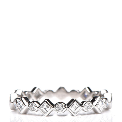 Tiffany Platinum Diamond Jazz Band Ring 49 4.75 3 of 5