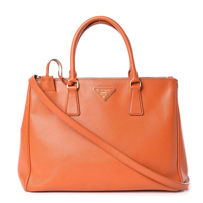 Prada Saffiano Medium Galleria Double Zip Tote Papaya 1 of 23