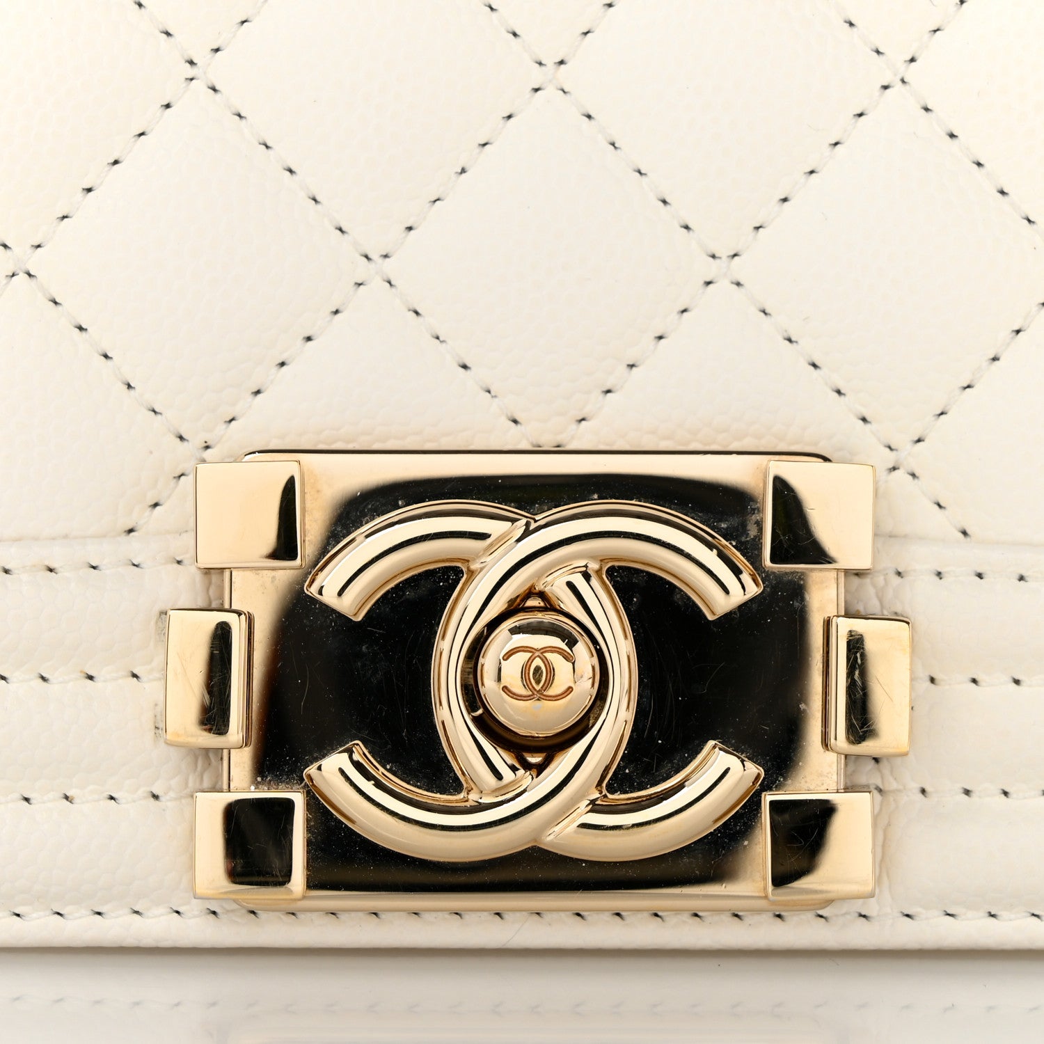 Chanel Caviar Quilted Small Boy Flap  White 11 of 12