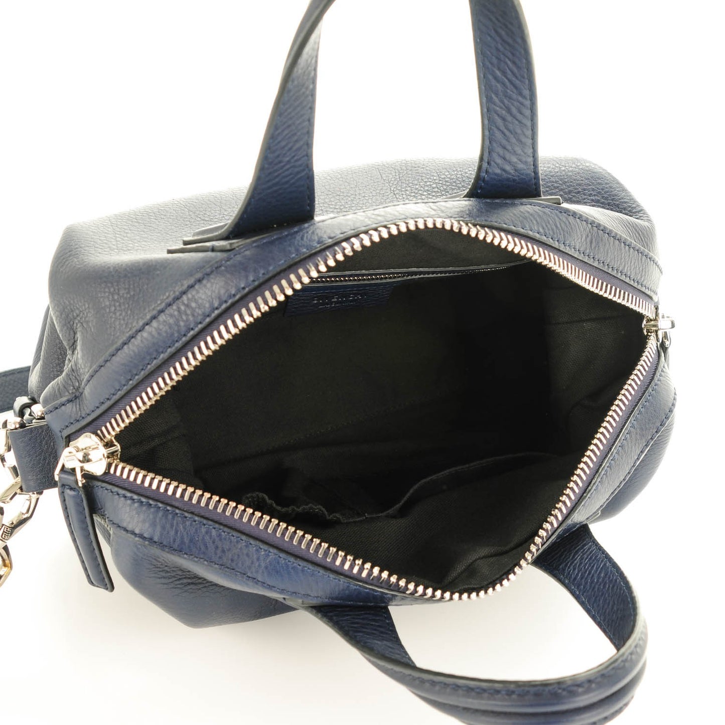 Waxy Grained Calfskin Small Nightingale Navy