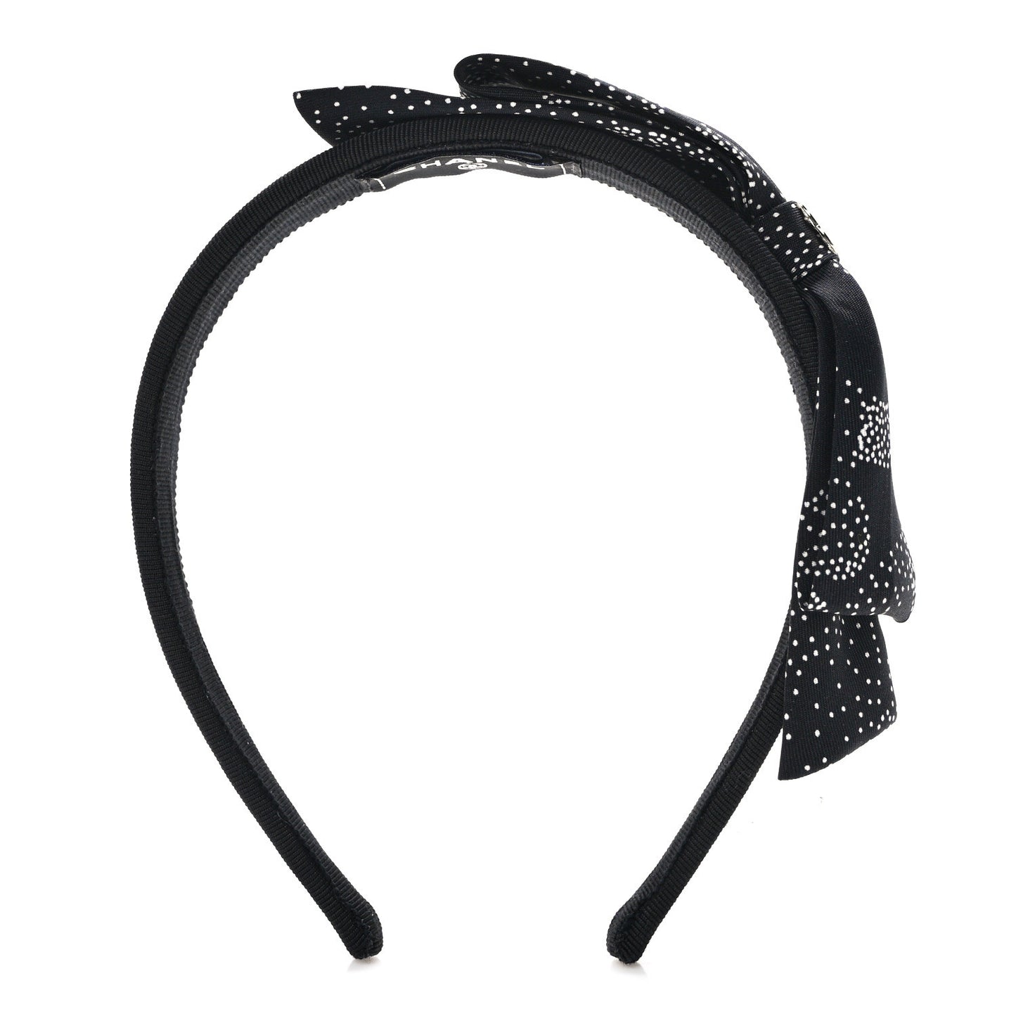 Silk Bow CC Headband Black White