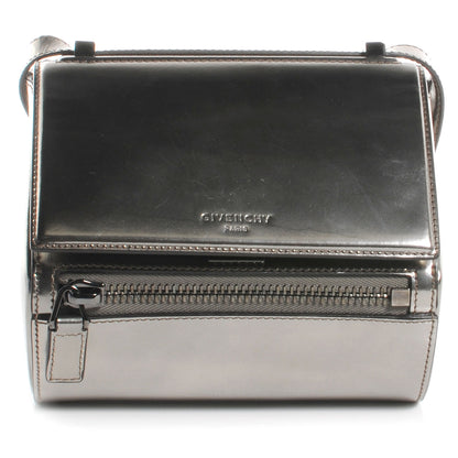 Givenchy Metallic Calfskin Mini Pandora Box Crossbody Bag Gunmetal 1 of 10