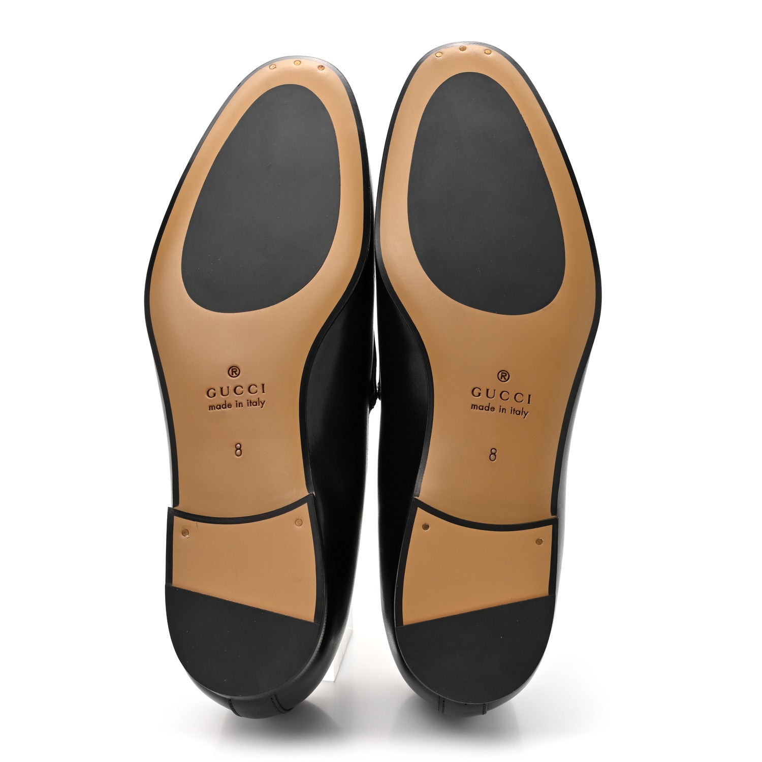 Gucci Calfskin Horsebit Mens Jordaan Loafers 8 Black 5 of 12