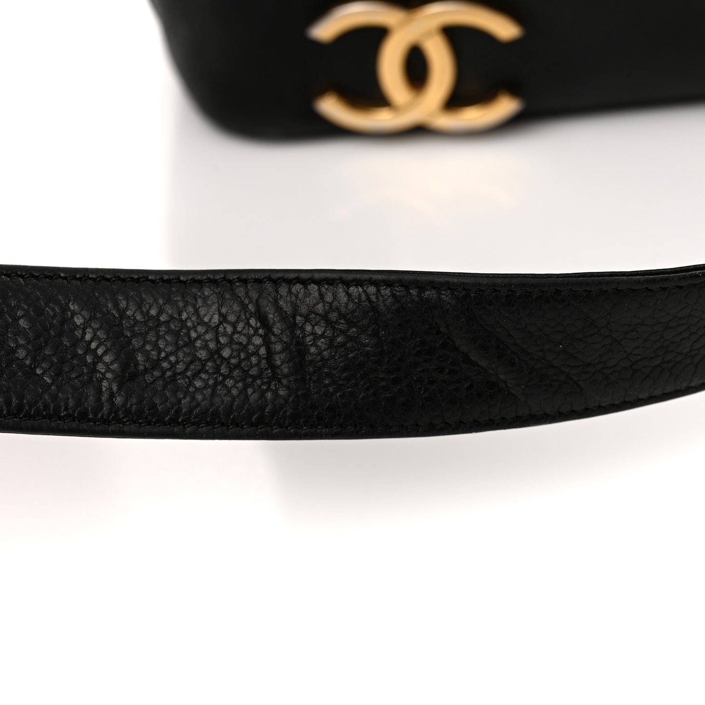 Caviar CC Drawstring Shoulder Bag Black