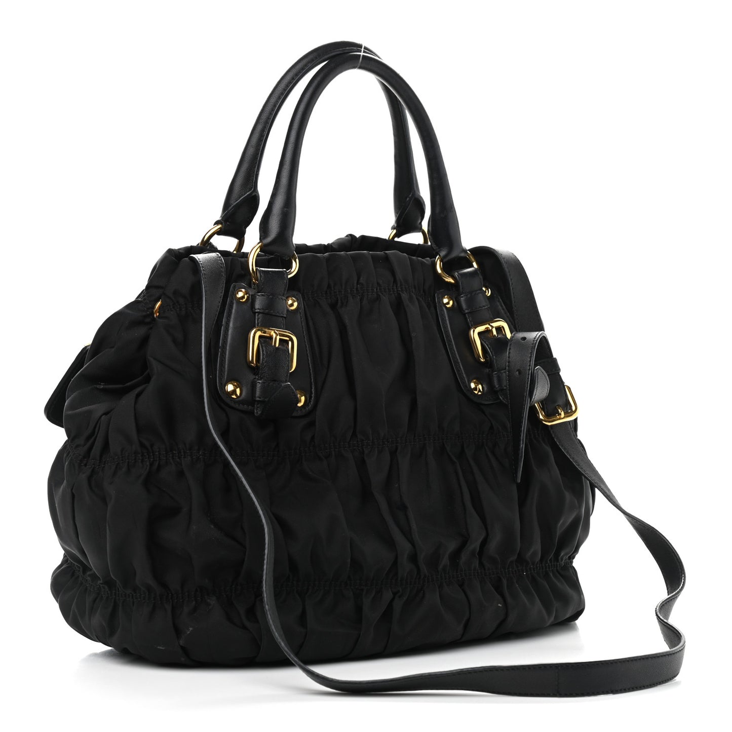 Tessuto Nylon Gaufre Tote Black