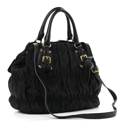 Prada Tessuto Nylon Gaufre Tote Black 2 of 12