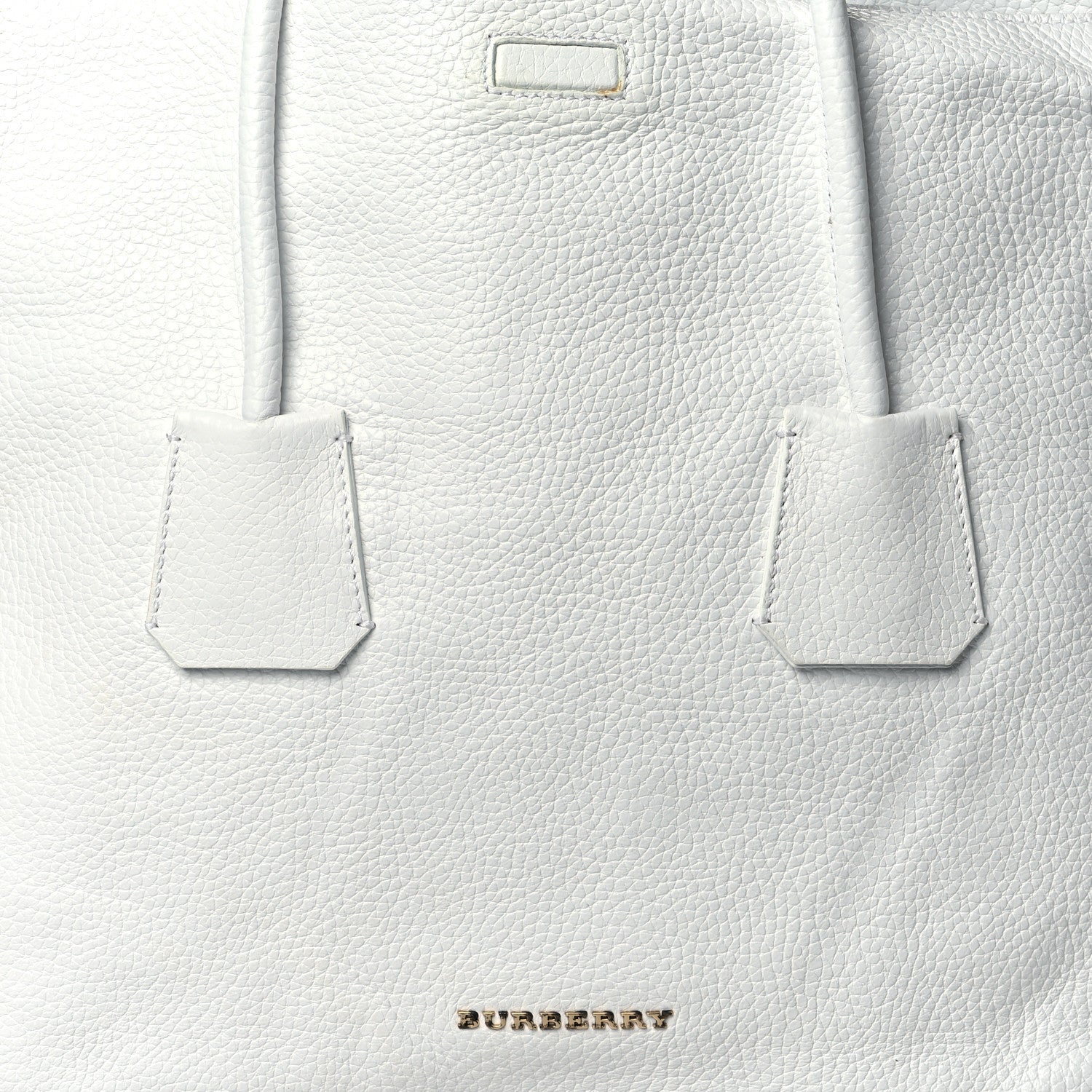 Burberry London Grainy Calfskin Medium Baynard Tote White 9 of 14