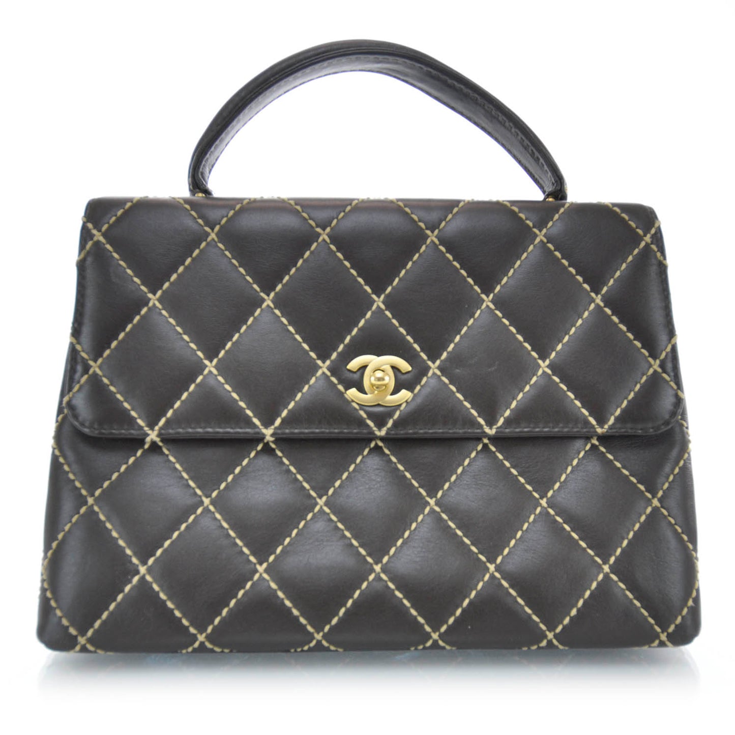 Leather Diamond Stitch Surpique Kelly Brown