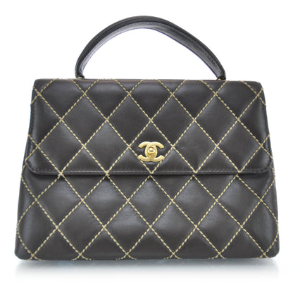 Chanel Leather Diamond Stitch Surpique Kelly Brown 1 of 10