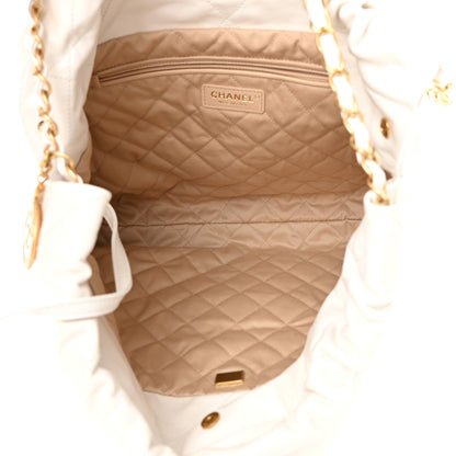 Chanel Shiny Calfskin Quilted Chanel 22 White 6 of 12