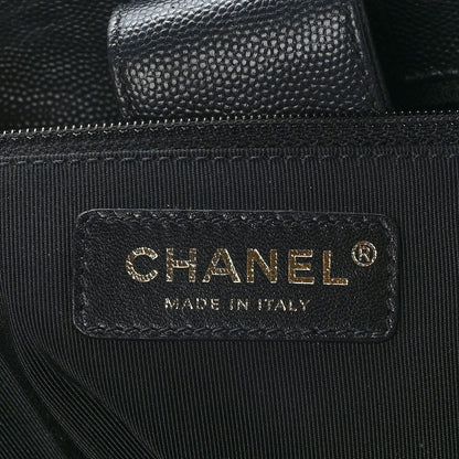 Chanel Caviar Quilted In Out Flap Shopping Tote Black 7 of 10