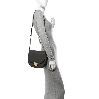 Celine Grained Calfskin Medium Trotteur Grey 2 of 14