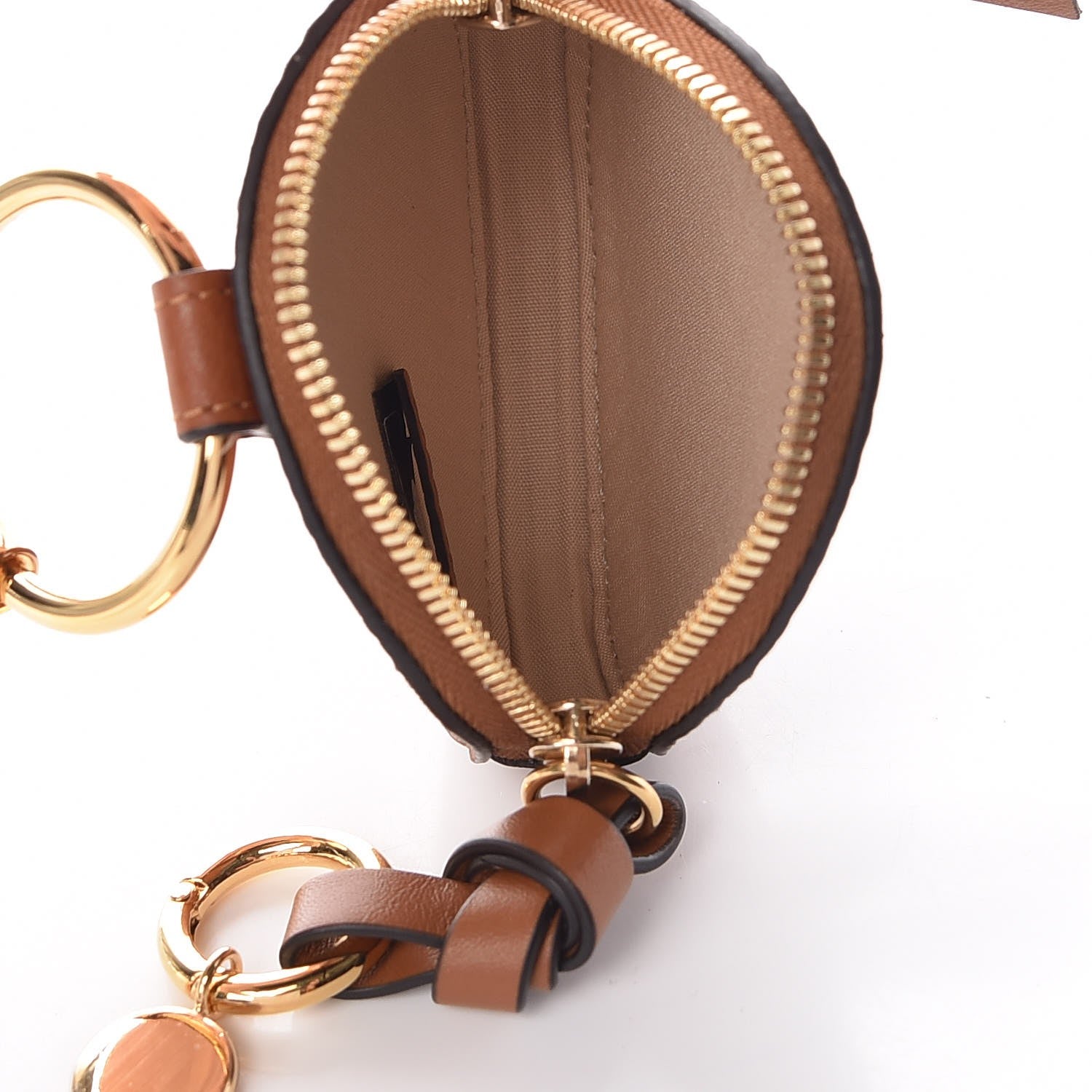 Chloe Calfskin Round Coin Purse Nut 5 of 8