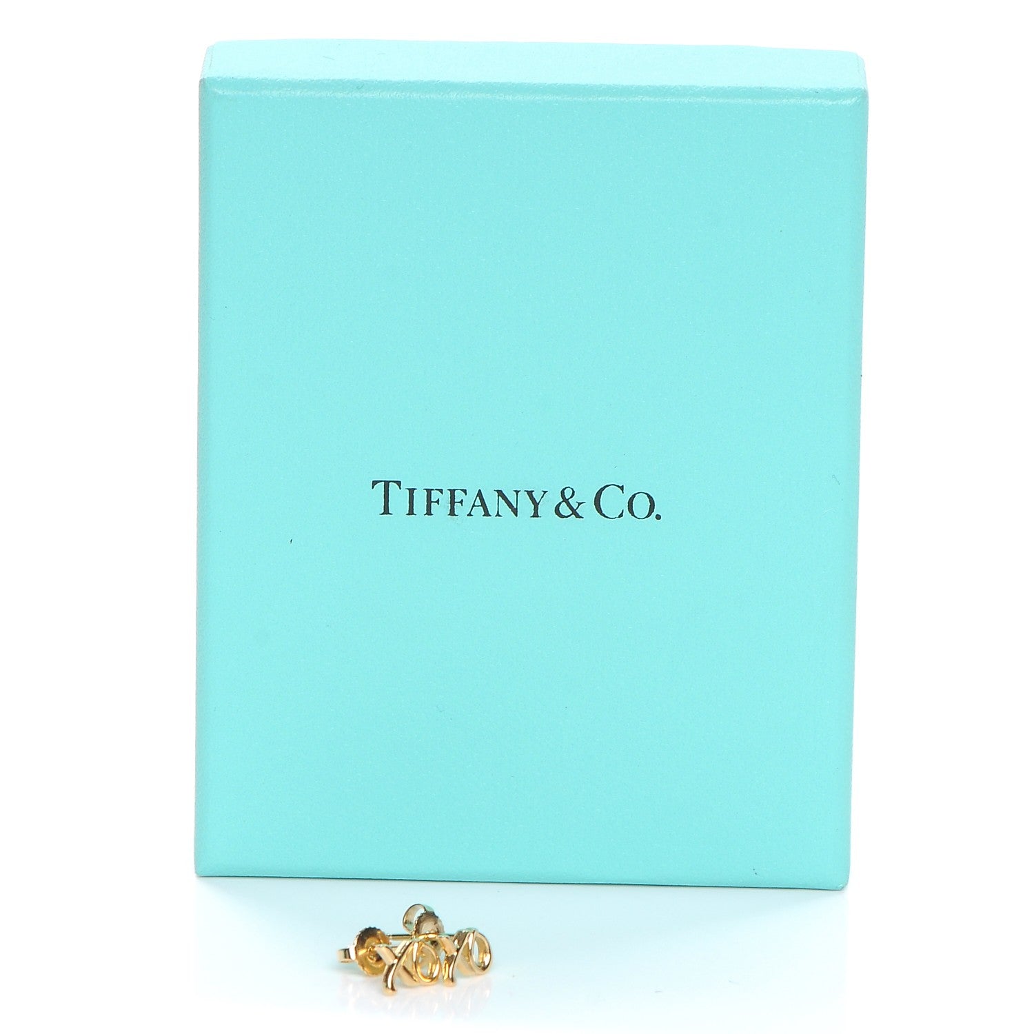 Tiffany 18K Yellow Gold Paloma's Graffiti Love and Kisses Earrings 7 of 7